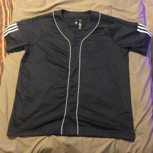 Adidas Three Stripes Baseball Jersey SZ Large